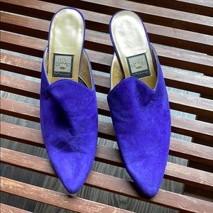 Purple suede slides size 8 vintage